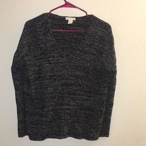 Heavy Knit V Neck Sweater